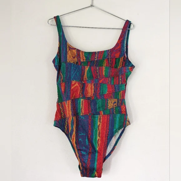 NWT Vintage COOGI Women's Scoop Back Swimsuit And Matching Wrap Skirt - Picture 2 of 14